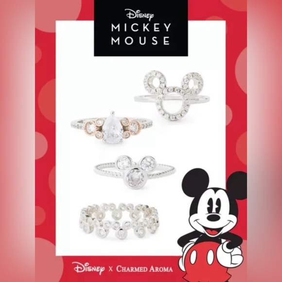 RARE Set Mickey and Minnie Mouse Charmed Aroma Candles with Size 8 Ring - Picture 3 of 8